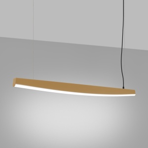 Lustra suspendata LED Jorun 120 Auriu 4000K 120x3x210 cm - Img 3
