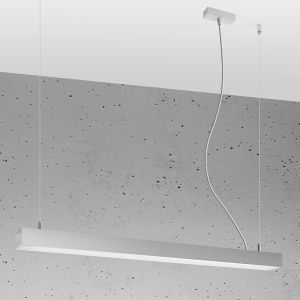 Lustra suspendata LED Pinne Gri 4000K 90x6x150 cm - Img 2