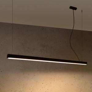 Lustra suspendata LED Pinne Negru 3000K 150x6x150 cm - Img 3