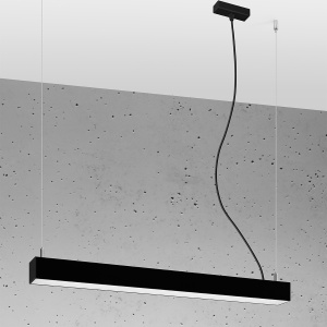 Lustra suspendata LED Pinne Negru 3000K 67x6x150 cm - Img 2