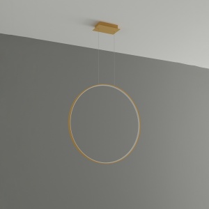 Lustra suspendata LED Rio Auriu 4000K 78x16x150 cm - Img 2