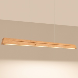 Lustra suspendata LED Skog Stejar 3000K 150x5.5x210 cm - Img 3