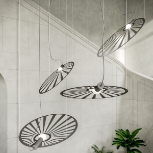 Lustra suspendata Lehdet Negru 110x80x150 cm - Img 10
