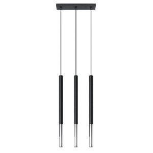 Lustra suspendata Mozaica Argintiu 30x5x90 cm