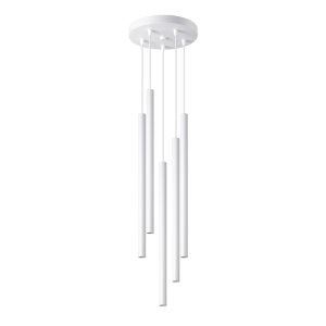 Lustra suspendata Pastelo Alb 25x25x110 cm