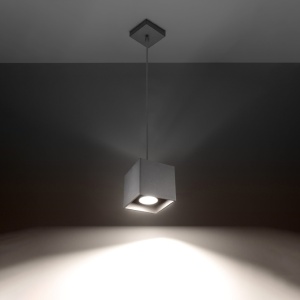 Lustra suspendata Quad Gri 10x10x110 cm - Img 3