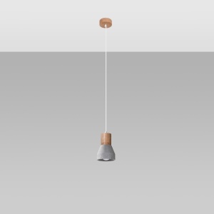 Lustra suspendata Qubic Gri 10x10x120 cm - Img 2