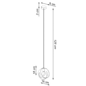 Lustra suspendata Tulos Alb 16x16x125 cm - Img 4