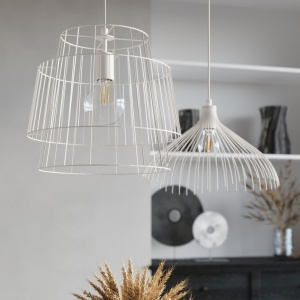 Lustra suspendata Umb Alb 40x40x125 cm - Img 8