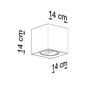Lustra Valde din beton Gri 14x14x14 cm - Img 4