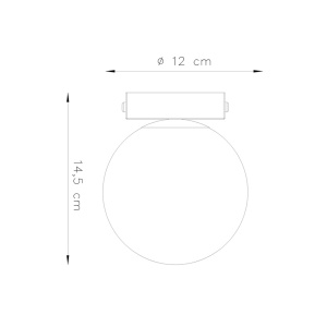 Lustra Yoli Alb 12x12x14.5 cm - Img 3