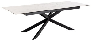 Masa dining Irwine, Alb, 76x240x100 cm - Img 8