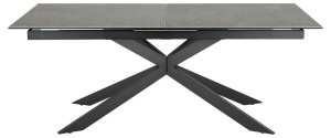 Masa dining Irwine, Negru, 76x240x100 cm - Img 7