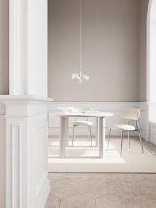 Masa dining Magee, Gri, 75x120x120 cm