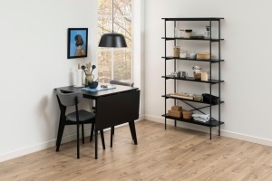 Masa dining Roxby, Negru, 76x120x80 cm - Img 2