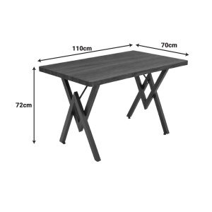 Masa Vertex, Negru/Travertin, 110x70x72 cm - Img 5