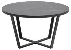Masuta de cafea Amble, Negru, 44x77x77 cm - Img 3