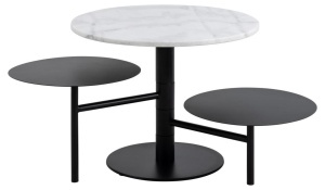Masuta de cafea Lahti, Alb, 47x60x60 cm - Img 5