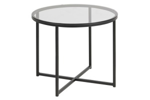 Masuta laterala Cross, Gri, 45x55x55 cm - Img 4