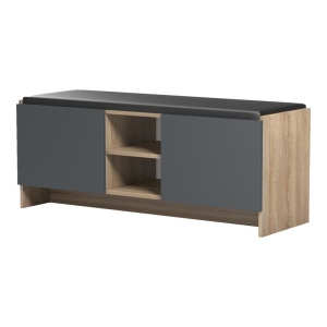 Pantofar tip bancheta, Zulla, Antracit, 37x110x43 cm - Img 5