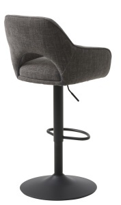 Scaun bar COWLEY SELECT, Gri inchis, 54x96-112x51 cm - Img 3