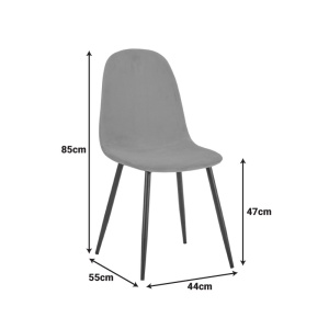 Scaun Bella, Bej/Natural, 44x55x85 cm - Img 5