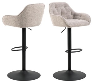 Scaun de bar Brooke V1, Bej, 109x52x52 cm - Img 3