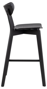 Scaun de bar Roxby, Negru, 105x45x49 cm - Img 5