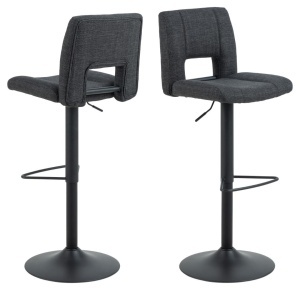 Scaun de bar Sylvia, Gri, 115x41.5x52 cm - Img 2