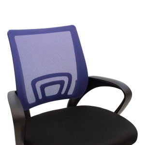 Scaun de birou, Berto II, Negru, 60x48x95 cm - Img 5
