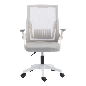 Scaun de birou, Penza, Alb, 58x48x102 cm - Img 5