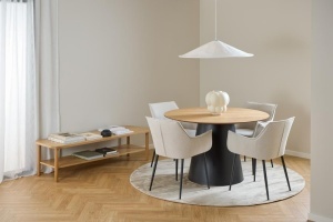 Scaun dining Bonita, Bej, 82.5x56x56 cm - Img 2