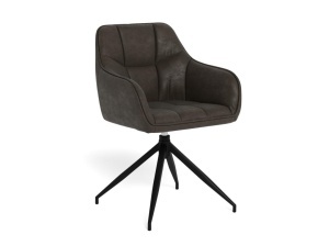 Scaun dining Brenda, Gri, 84.5x58x54.5 cm - Img 3