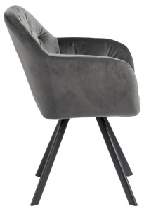 Scaun dining Lola, Gri, 81.5x57.5x61.5 cm - Img 4
