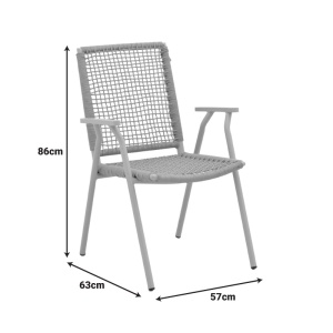 Scaun stivuibil, Weave, Natural, 63x57x86 cm - Img 2