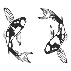 Set 2 bucati Decoratiune de perete din metal, Konda, Negru, 0.2x17x32 cm
