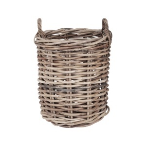 Set 2 piese Cosuri kubu rattan, Natural, 57x57x63 cm