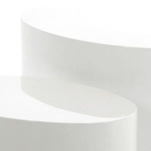 Set 2 piese Masute de cafea Mice V1, Alb, 40x33x48 cm - Img 6
