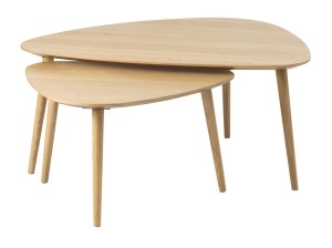 Set 2 piese Mese ADDA, Natural, 70-53x45-41x100-70 cm