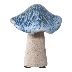 Set 3 piese Decoratiuni tip ciuperci, Verde, 10.5x10.5x14 cm