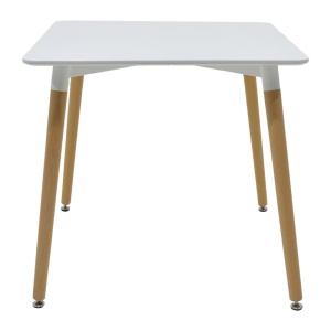 Set masa si scaune dining, 5 buc, Julita Natali, Natural, 80x80x76 cm - Img 4