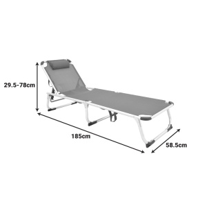Sezlong, Fevepe, Albastru, 185x58.5x29.5 cm - Img 7