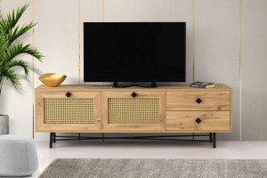 Έπιπλο TV Hapsiyas180 Oak-Μαύρο