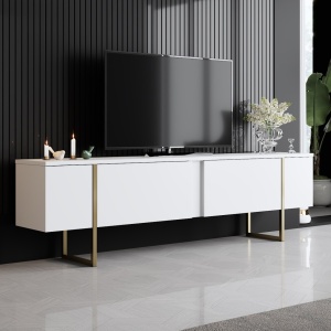Έπιπλο TV Luxe Λευκό 180x30x50 cm