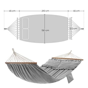 Αιώρα, Songmics, Γκρι, 210x150 cm - Img 3