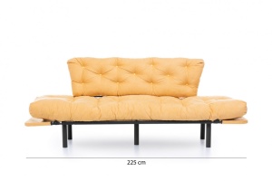 Αναδιπλούμενος καναπές 3 θέσεων Nitta Triple Mustard - Img 5