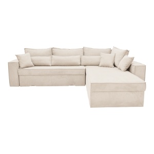 Αναστρέψιμος γωνιακός καναπές Venzie Μπεζ 283x214x83 cm - Img 2