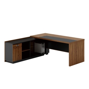 Αριστερό γωνιακό γραφείο Oscar Pako World Καρυδί 220x180x76 cm
