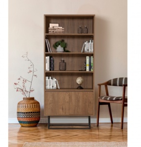 Βιβλιοθήκη Rea Walnut-Μαύρη