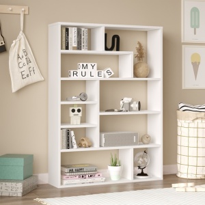 Βιβλιοθήκη Decora, Pako World, Λευκό, 90x22x123 cm